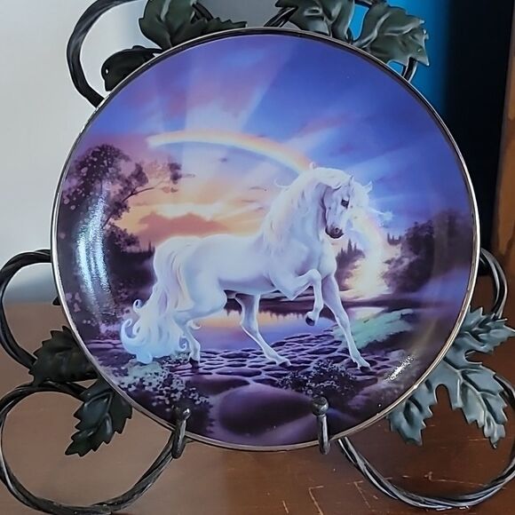 Franklin Mint Collectible Plate "The Rianbow Diamond Unicorn" BY Steve Read - Picture 1 of 3